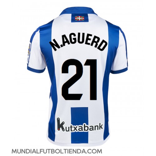 Camiseta Real Sociedad Nayef Aguerd #21 Primera Equipación Replica 2024-25 mangas cortas
